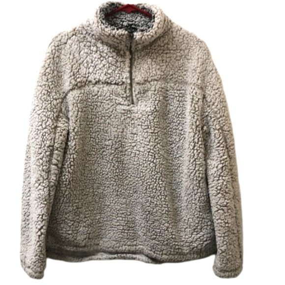 Blue Rain Cream Sherpa Hoodie - Picture 1 of 11